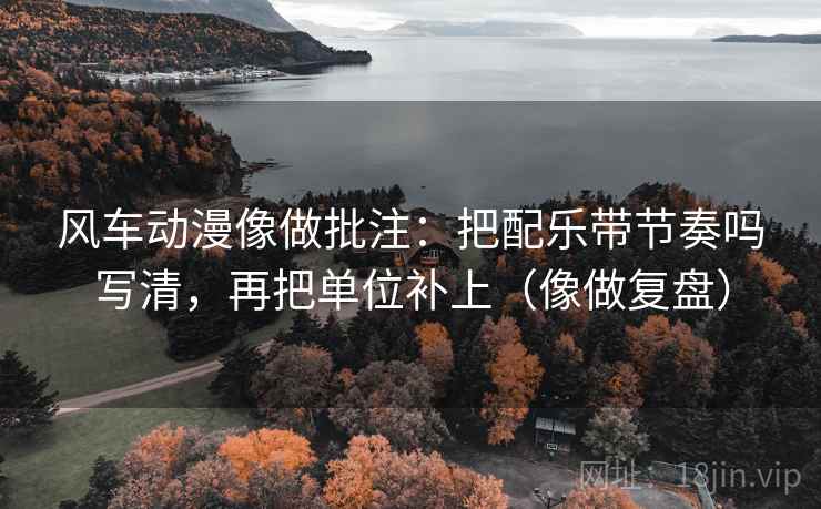 风车动漫像做批注:把配乐带节奏吗写清,再把单位补上(像做复盘) 第2张 风车动漫像做批注:把配乐带节奏吗写清,再把单位补上(像做复盘) 第2张