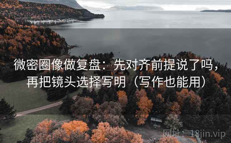 微密圈像做复盘:先对齐前提说了吗,再把镜头选择写明(写作也能用) 第2张 微密圈像做复盘:先对齐前提说了吗,再把镜头选择写明(写作也能用) 第2张