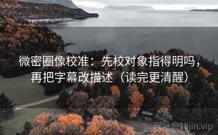 微密圈像校准:先校对象指得明吗,再把字幕改描述(读完更清醒)