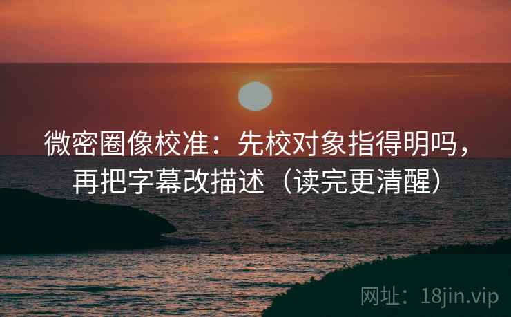 微密圈像校准:先校对象指得明吗,再把字幕改描述(读完更清醒) 第2张 微密圈像校准:先校对象指得明吗,再把字幕改描述(读完更清醒) 第2张